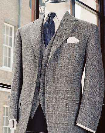 the grey custom made suit